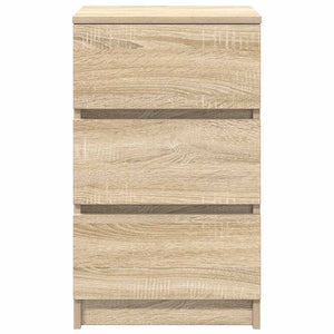 Κομοδίνα με 3 συρτάρια 2 τεμάχια Sonoma Δρυς 39x35x65 εκ. - Pakobazaar