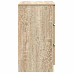 Κομοδίνα με 3 συρτάρια 2 τεμάχια Sonoma Δρυς 39x35x65 εκ. - Pakobazaar