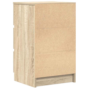 Κομοδίνα με 3 συρτάρια 2 τεμάχια Sonoma Δρυς 39x35x65 εκ. - Pakobazaar