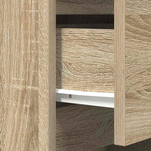 Κομοδίνα με 3 συρτάρια 2 τεμάχια Sonoma Δρυς 39x35x65 εκ. - Pakobazaar