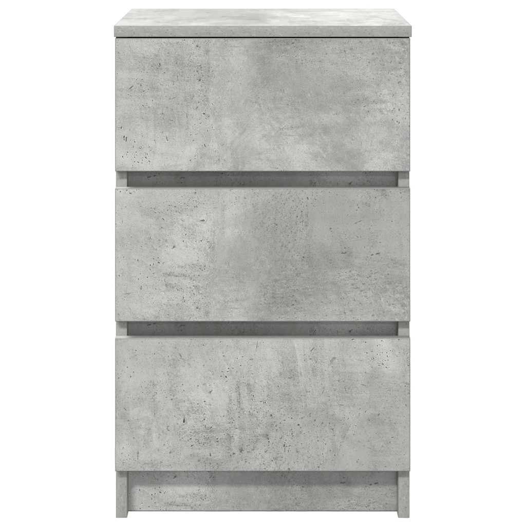 Κομοδίνο με 3 συρτάρια Μπετόν Γκρι 39x35x65 εκ.