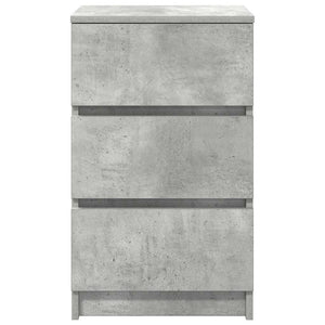 Κομοδίνο με 3 συρτάρια Μπετόν Γκρι 39x35x65 εκ.