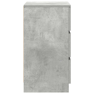 Κομοδίνο με 3 συρτάρια Μπετόν Γκρι 39x35x65 εκ.