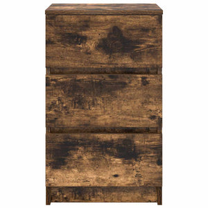 Κομοδίνο με 3 συρτάρια Καπνιστή δρυς 39x35x65 εκ.