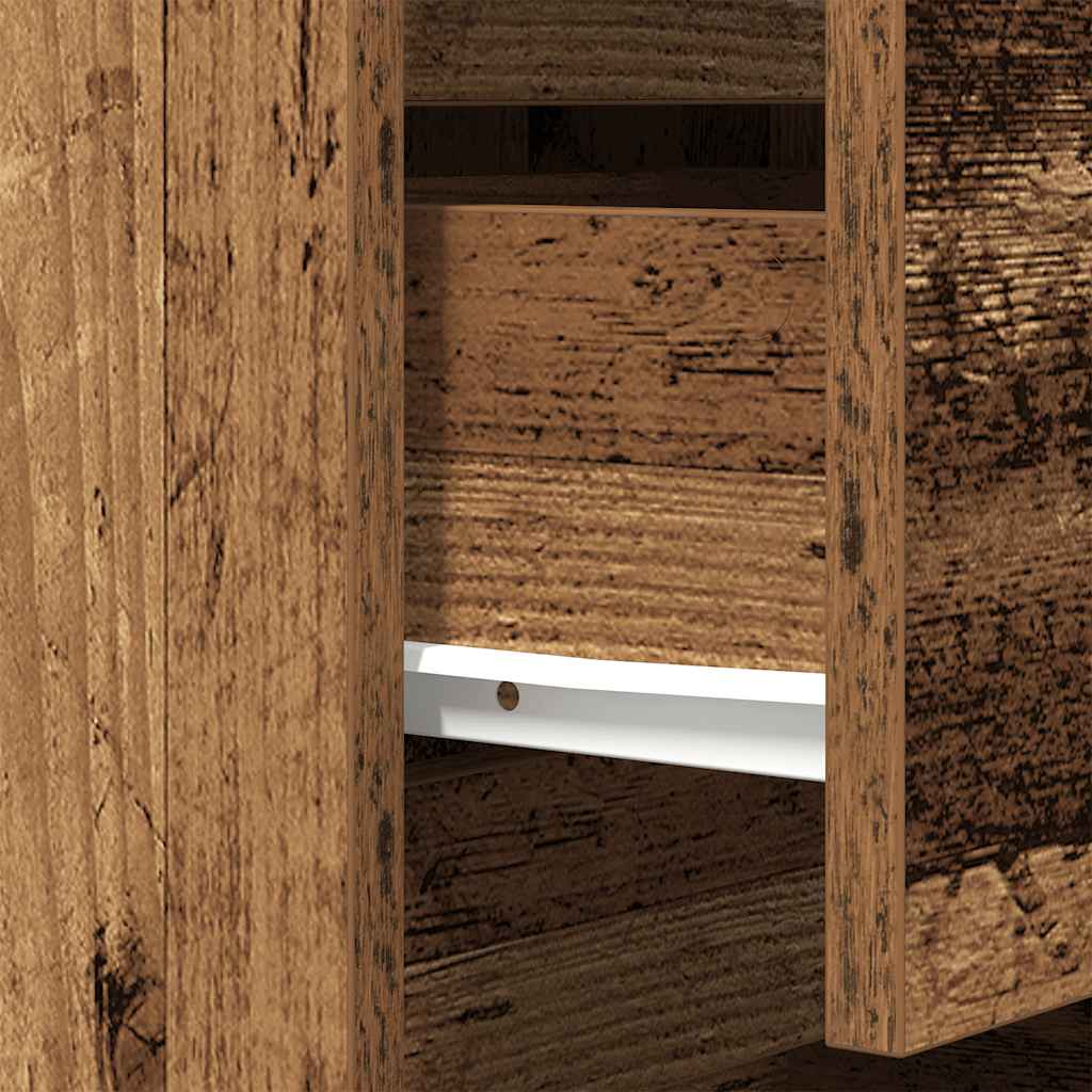 Κομοδίνο με 3 συρτάρια Παλιό ξύλο 39x35x65 εκ.