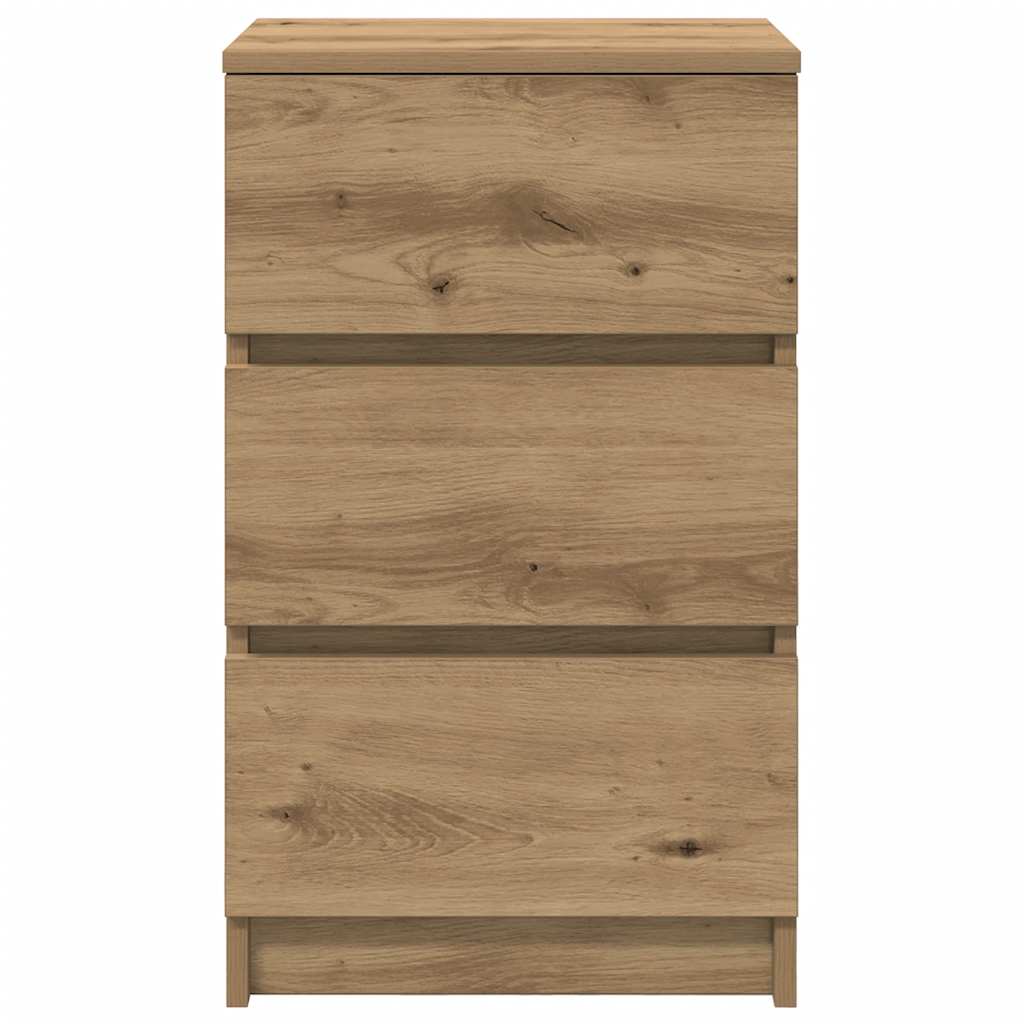 Κομοδίνο με 3 συρτάρια Αρτισιανή Δρυς 39x35x65 εκ.