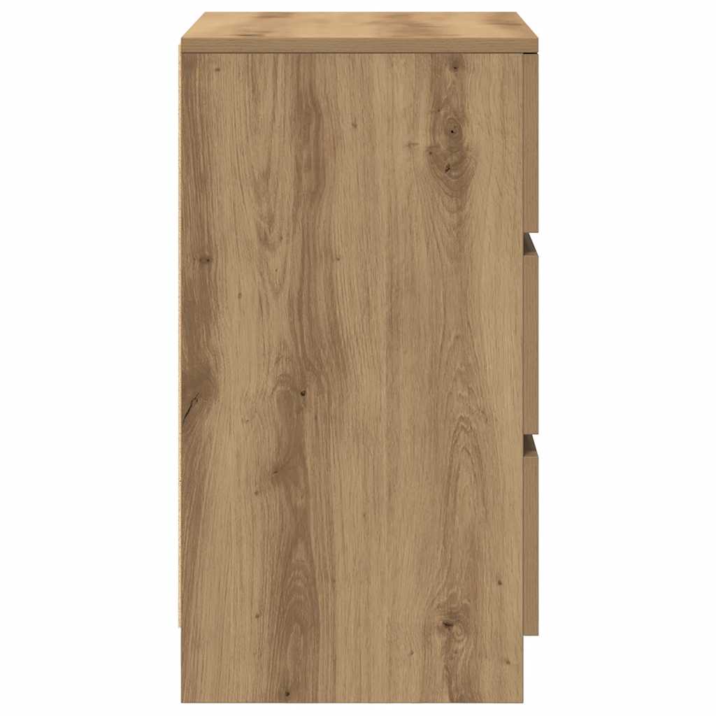 Κομοδίνο με 3 συρτάρια Αρτισιανή Δρυς 39x35x65 εκ.