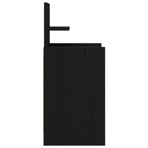 Κομοδίνο με 2 συρτάρια Μαύρο 38x34x80 εκ.