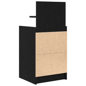 Κομοδίνα με 2 συρτάρια 2 τεμάχια Μαύρο 38x34x80 εκ.