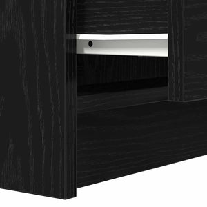 Κομοδίνα με 2 συρτάρια 2 τεμάχια Μαύρο 38x34x80 εκ.