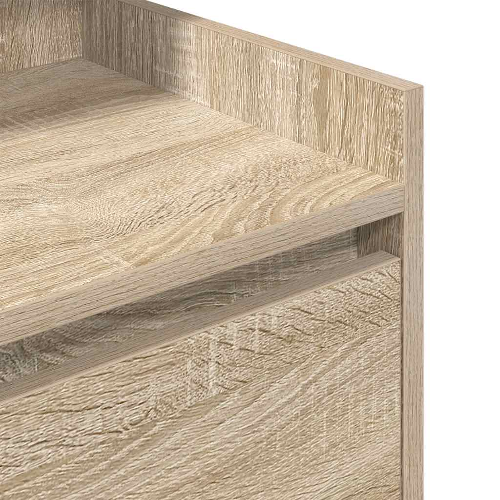 Κομοδίνο με 2 συρτάρια Sonoma Δρυς 38x34x80 εκ. - Pakobazaar