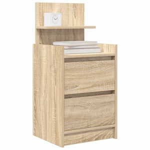 Κομοδίνα με 2 συρτάρια 2 τεμάχια Sonoma Δρυς 38x34x80 εκ. - Pakobazaar