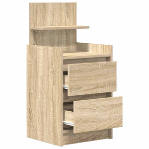 Κομοδίνα με 2 συρτάρια 2 τεμάχια Sonoma Δρυς 38x34x80 εκ. - Pakobazaar