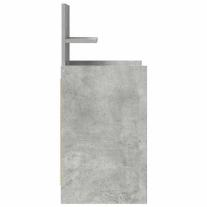 Κομοδίνο με 2 συρτάρια Γκρι Σκυροδέματος 38x34x80 εκ.