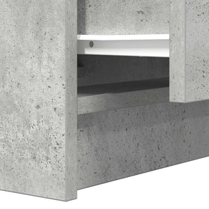 Κομοδίνο με 2 συρτάρια Γκρι Σκυροδέματος 38x34x80 εκ.
