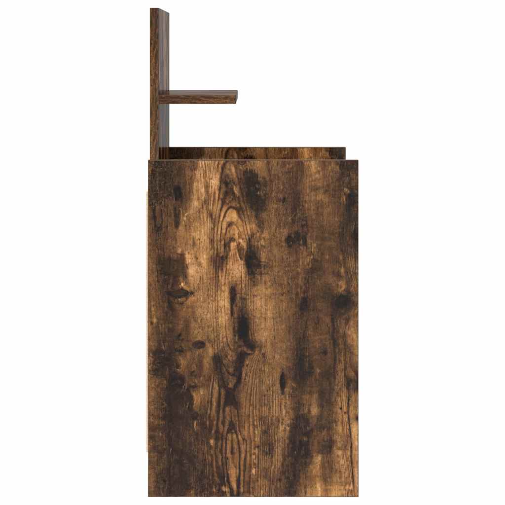 Κομοδίνο με 2 συρτάρια Καπνιστή Δρυς 38x34x80 εκ.