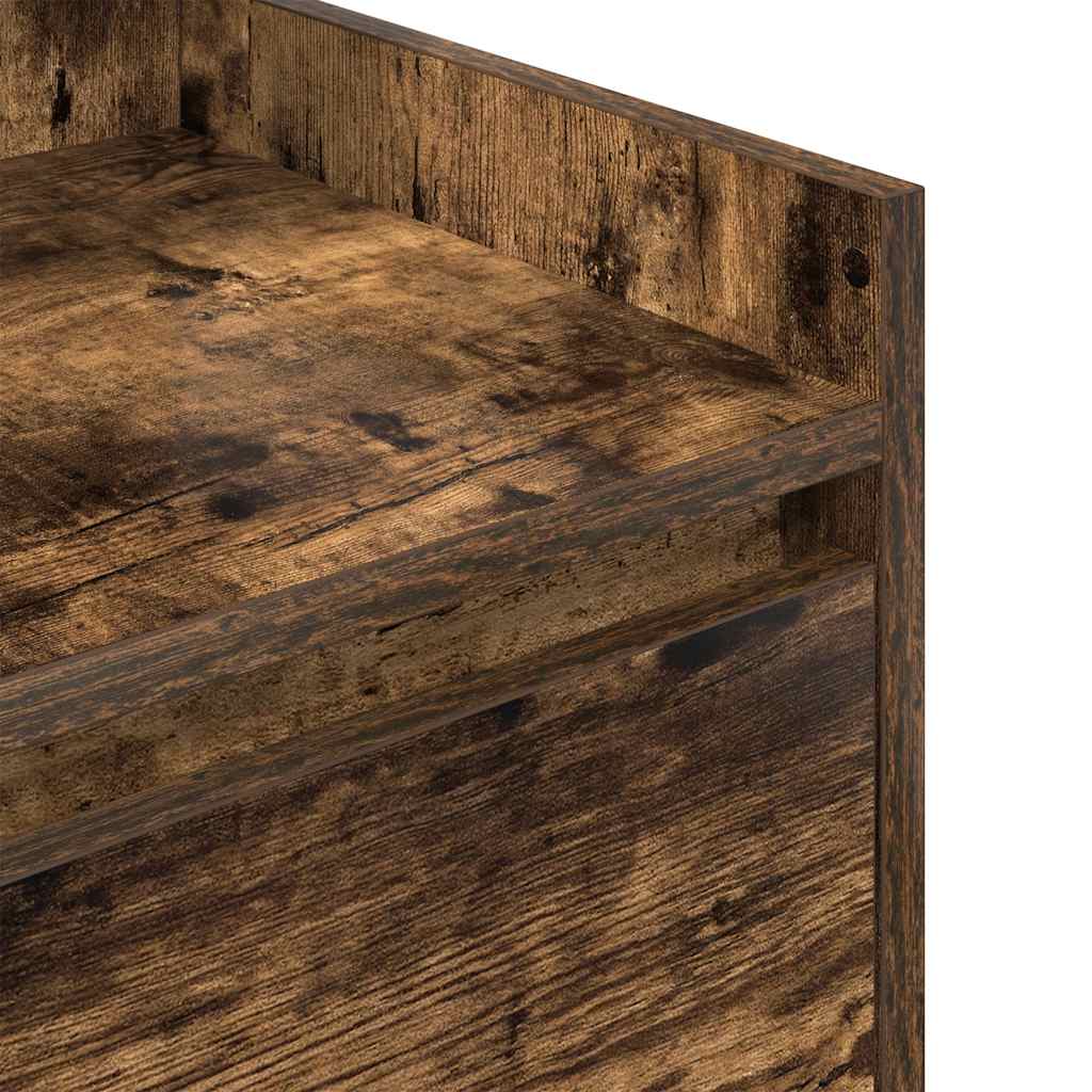 Κομοδίνο με 2 συρτάρια Καπνιστή Δρυς 38x34x80 εκ.