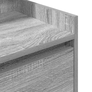 Κομοδίνο με 2 συρτάρια Γκρι Sonoma 38x34x80 εκ.