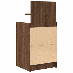 Κομοδίνο με 2 συρτάρια Καφέ Δρυς 38x34x80 εκ. - Pakobazaar