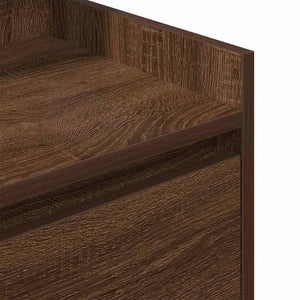Κομοδίνο με 2 συρτάρια Καφέ Δρυς 38x34x80 εκ. - Pakobazaar