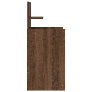 Κομοδίνα με 2 συρτάρια 2 τεμάχια Καφέ Δρυς 38x34x80 εκ.