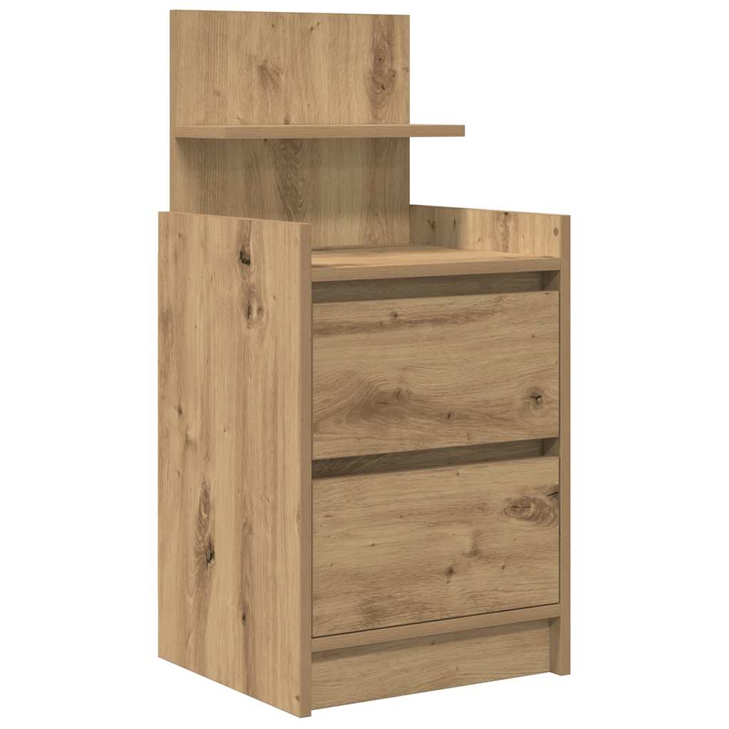 Κομοδίνο με 2 συρτάρια Αρτισιανή Δρυς 38x34x80 εκ.