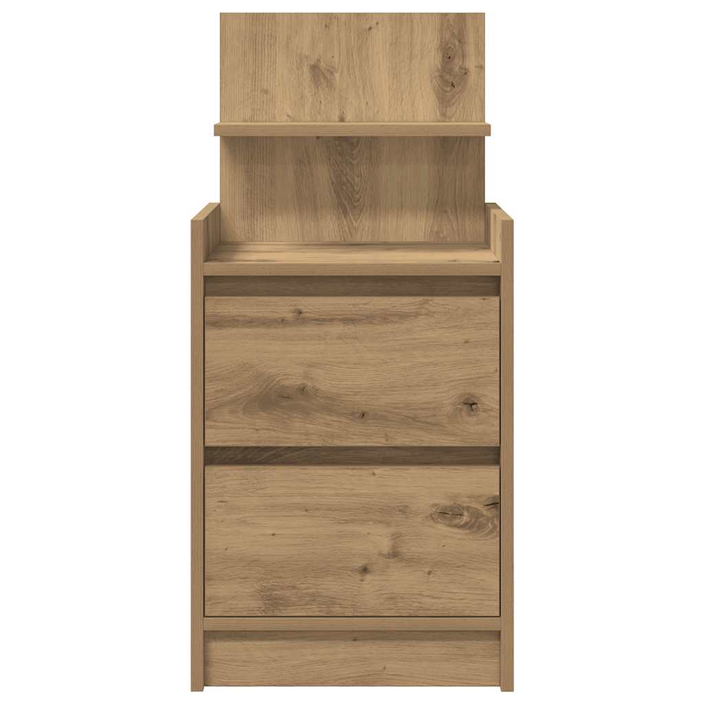 Κομοδίνο με 2 συρτάρια Αρτισιανή Δρυς 38x34x80 εκ.