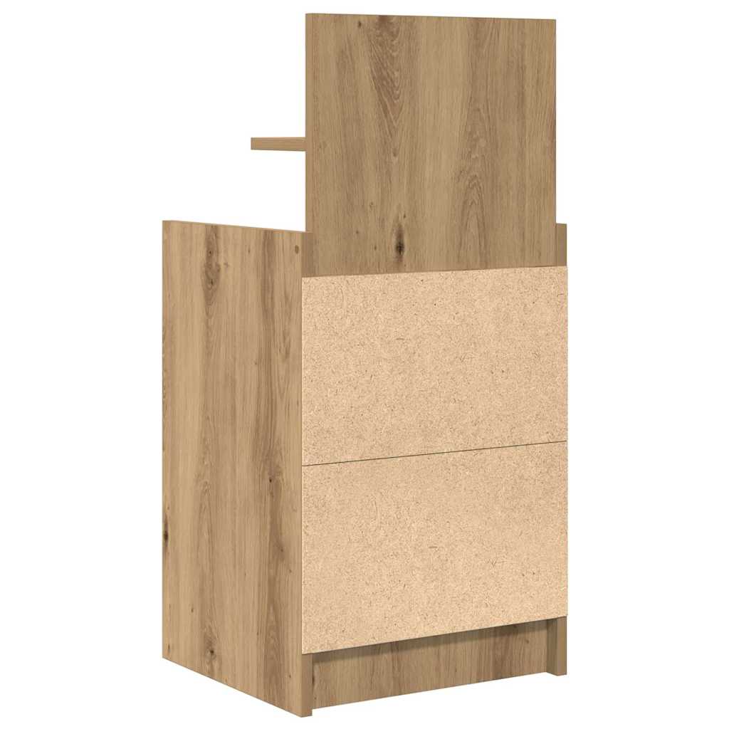 Κομοδίνο με 2 συρτάρια Αρτισιανή Δρυς 38x34x80 εκ.