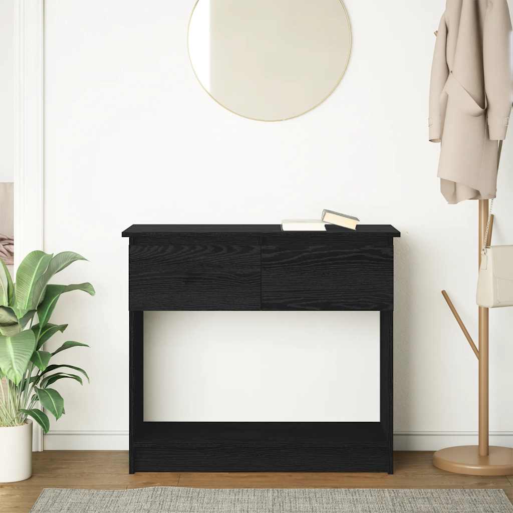 Τραπέζι κονσόλας με συρτάρια Μαύρο 85,5x38,5x74,5 cm - Pakobazaar