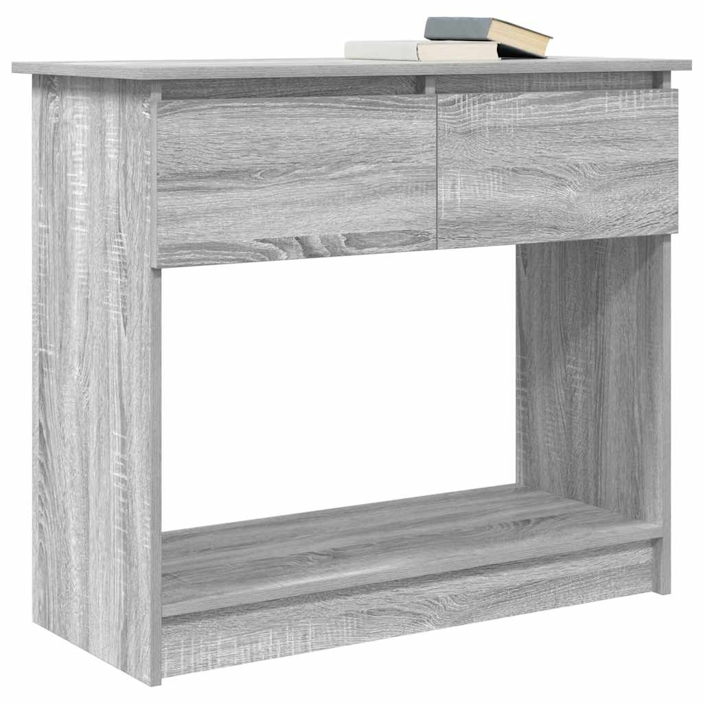 Τραπέζι κονσόλας με συρτάρια Γκρι Sonoma 85,5x38,5x74,5 cm