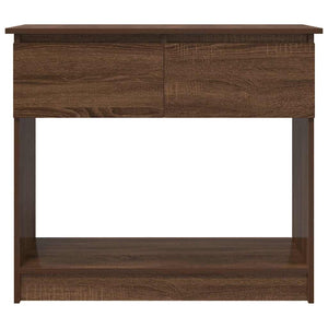 Τραπέζι κονσόλας με συρτάρια καφέ δρυς 85,5x38,5x74,5 cm