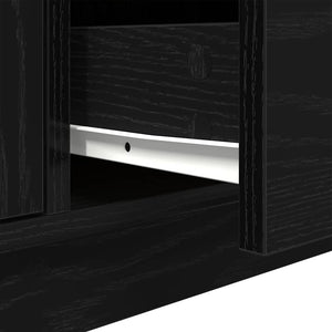 Έπιπλο Τηλεόρασης με LED Μαύρη βελανιδιά 100x41x50 εκ. - Pakobazaar