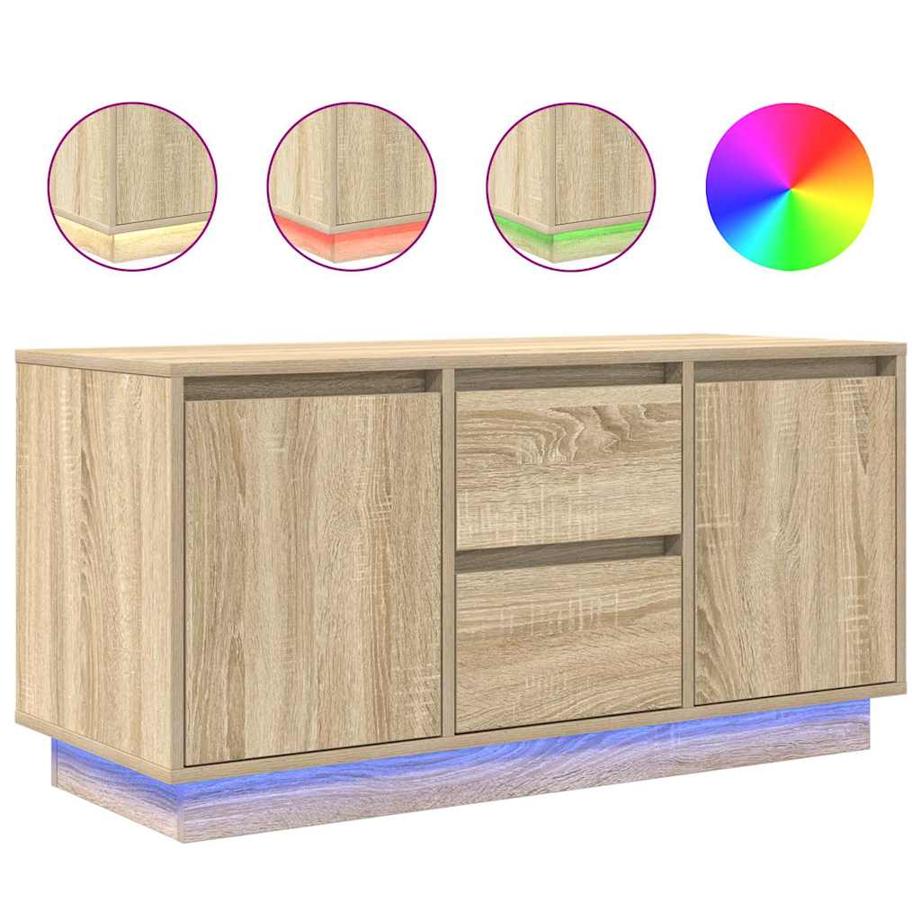 Έπιπλο Τηλεόρασης με LED Sonoma Δρυς 100x41x50 εκ. - Pakobazaar