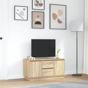 Έπιπλο Τηλεόρασης με LED Sonoma Δρυς 100x41x50 εκ. - Pakobazaar