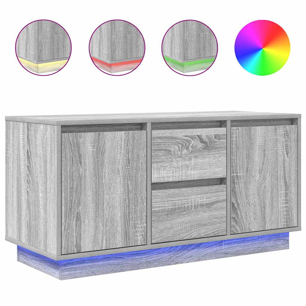 Έπιπλο Τηλεόρασης με LED Γκρι Sonoma 100x41x50 εκ. - Pakobazaar