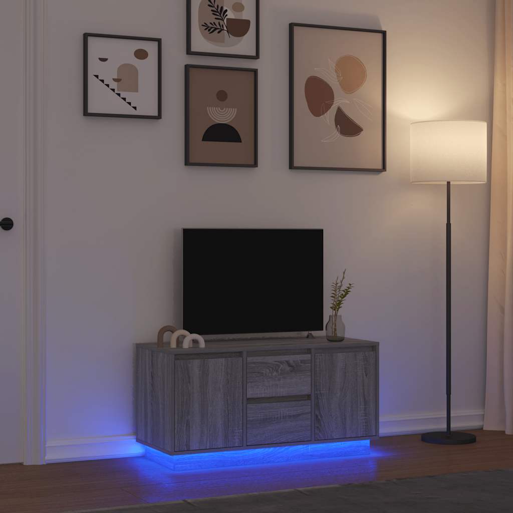 Έπιπλο Τηλεόρασης με LED Γκρι Sonoma 100x41x50 εκ. - Pakobazaar