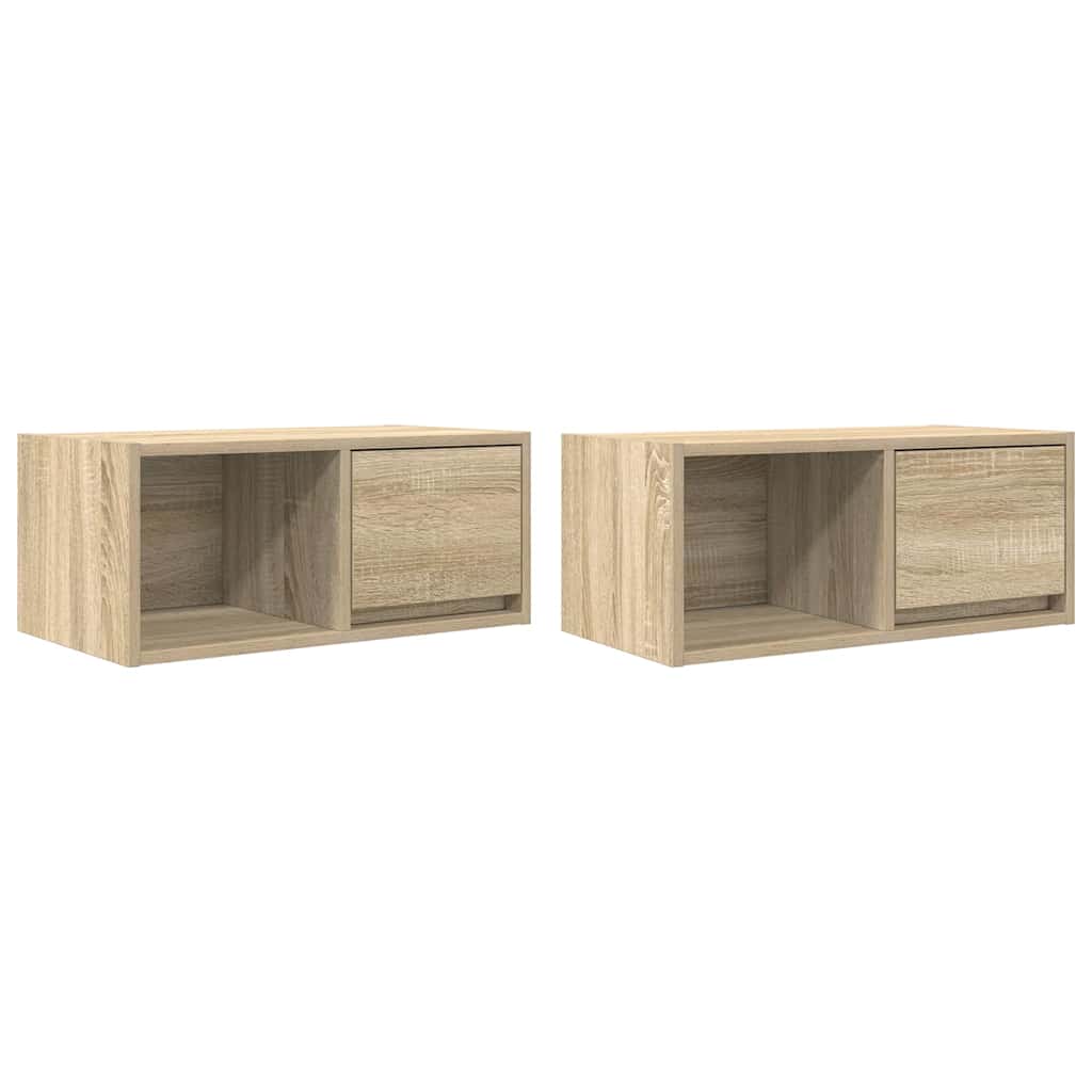 Έπιπλα Τηλεόρασης 2 τεμ. 60x31x25,5 εκ. Επεξεργασμένο Ξύλο