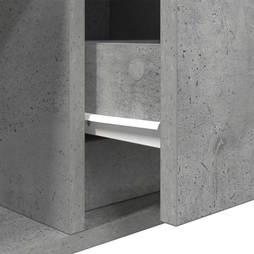 Έπιπλο Τηλεόρασης Γκρι μπετόν 60x31x25,5 εκ. Επεξεργασμένο Ξύλο