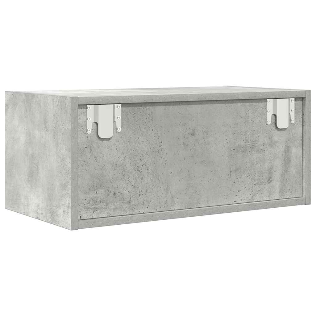 Έπιπλο Τηλεόρασης Γκρι μπετόν 60x31x25,5 εκ. Επεξεργασμένο Ξύλο