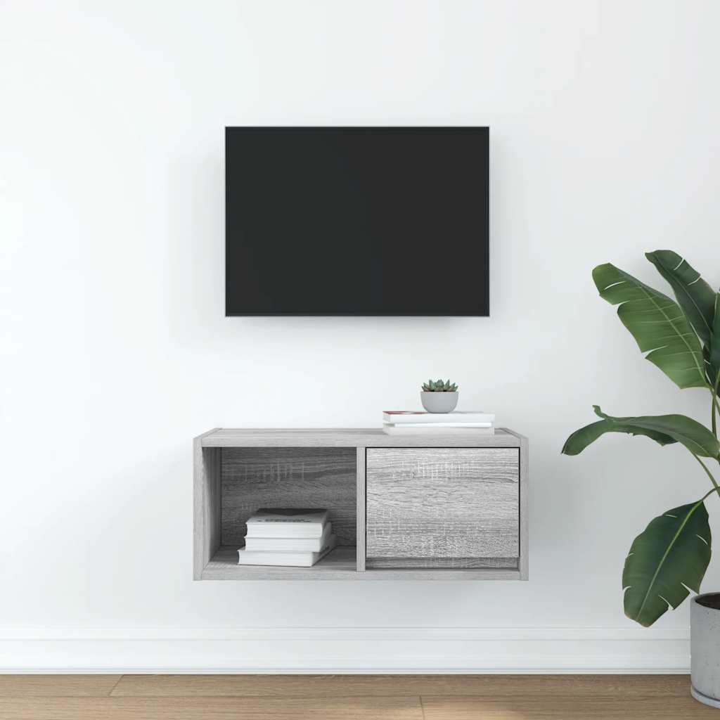 Έπιπλο Τηλεόρασης Γκρι Sonoma 60x31x25,5 εκ. Επεξεργασμένο Ξύλο