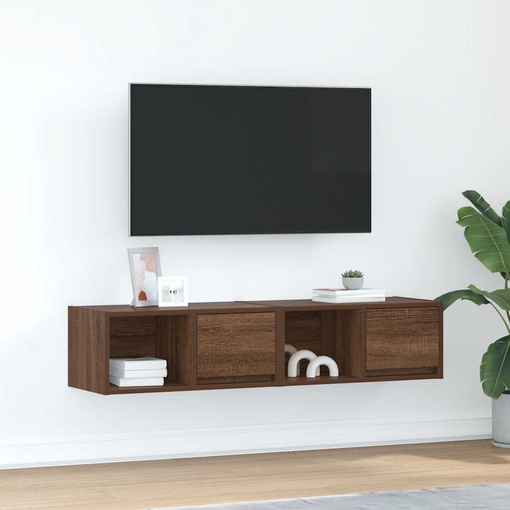 Έπιπλα Τηλεόρασης 2 τεμ. 60x31x25,5 εκ. Επεξεργασμένο Ξύλο - Pakobazaar