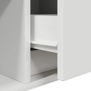 Έπιπλο Τηλεόρασης Λευκό 80x31x25,5 εκ. Επεξεργασμένο Ξύλο - Pakobazaar