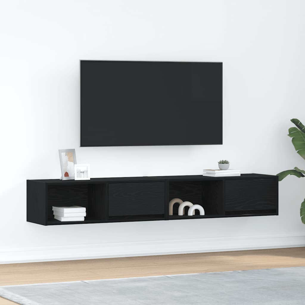Έπιπλα Τηλεόρασης 2 τεμ. 80x31x25,5 εκ. Επεξεργασμένο Ξύλο - Pakobazaar