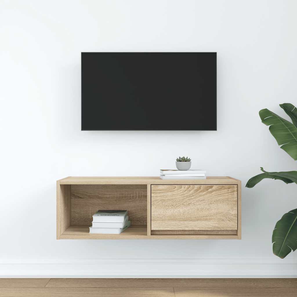 Έπιπλο Τηλεόρασης Sonoma Δρυς 80x31x25,5 εκ. Επεξ. Ξύλο - Pakobazaar