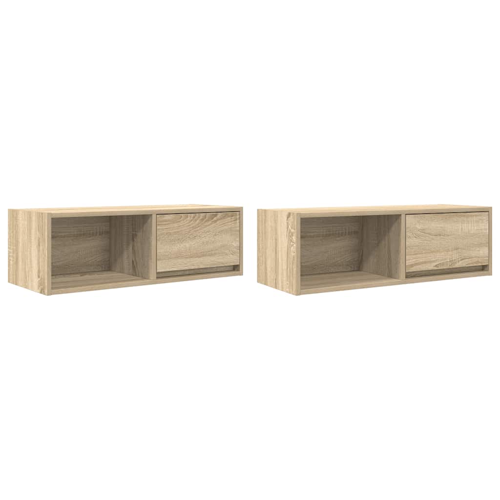 Έπιπλα Τηλεόρασης 2 τεμ. 80x31x25,5 εκ. Επεξεργασμένο Ξύλο