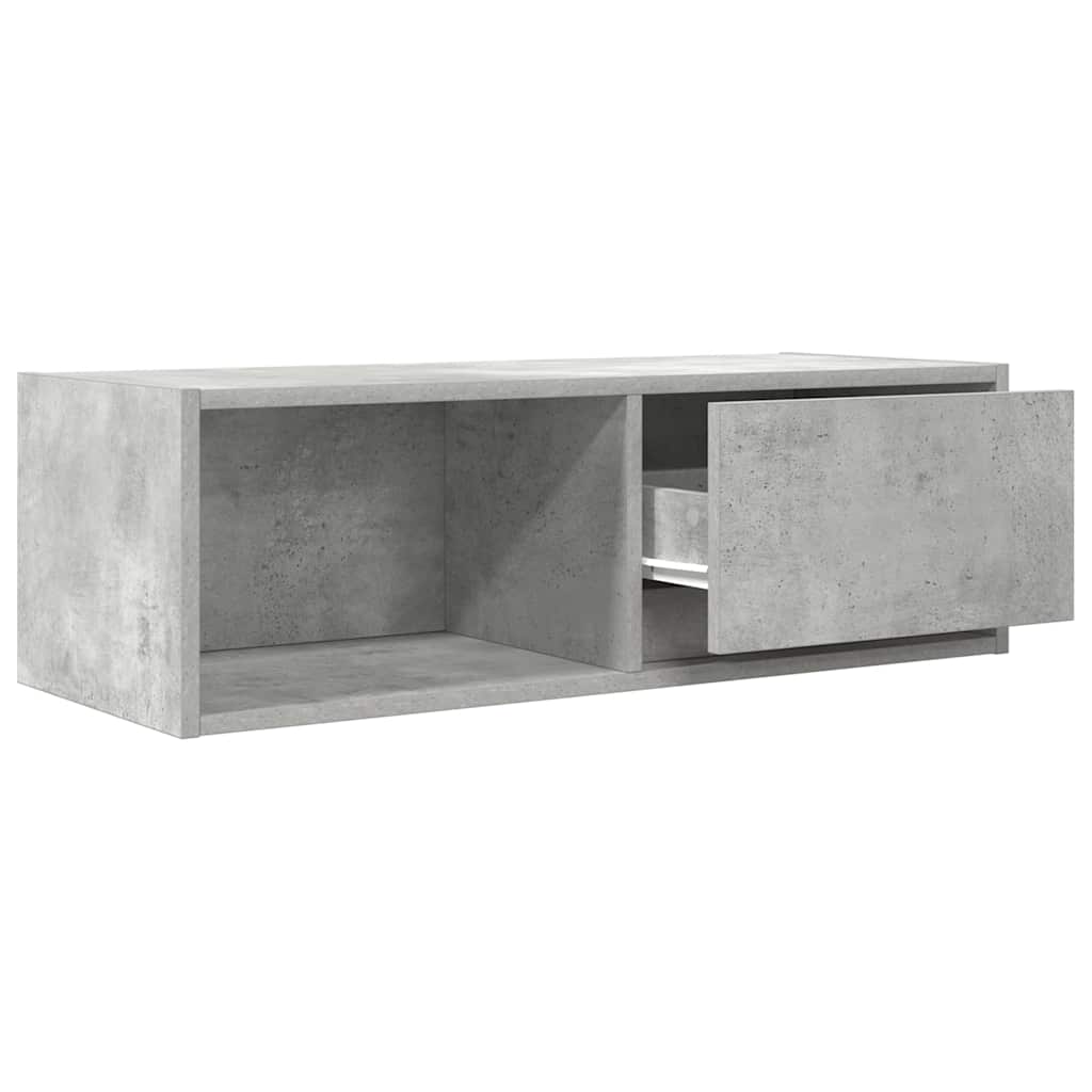 Έπιπλο Τηλεόρασης Γκρι Σκυροδέματος 80x31x25,5εκ. Επεξεργ. Ξύλο - Pakobazaar