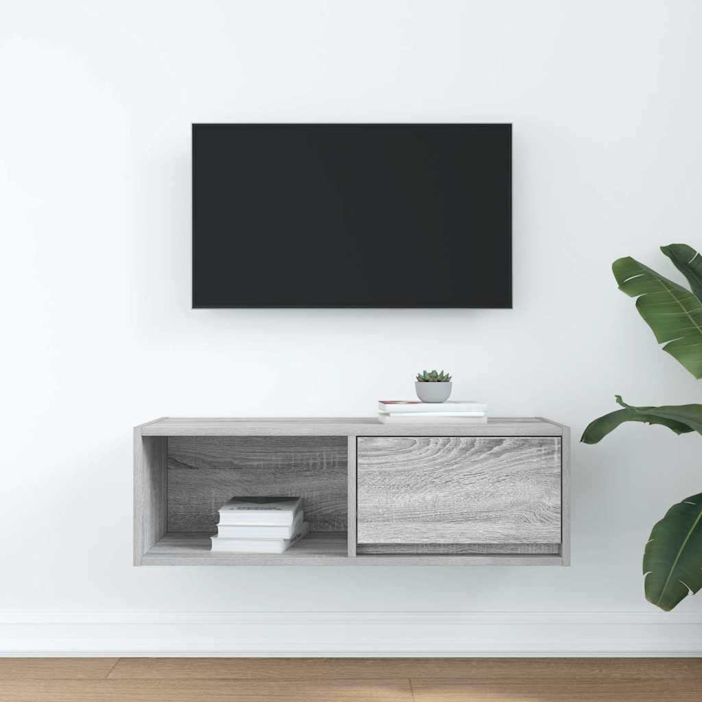 Έπιπλο Τηλεόρασης Γκρι Sonoma 80x31x25,5 εκ. Επεξεργασμένο Ξύλο
