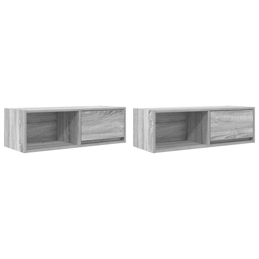 Έπιπλα Τηλεόρασης 2 τεμ. 80x31x25,5 εκ. Επεξεργασμένο Ξύλο
