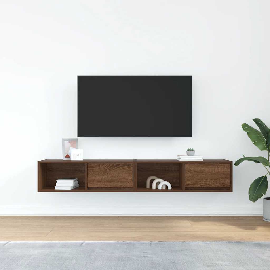 Έπιπλα Τηλεόρασης 2 τεμ. 80x31x25,5 εκ. Επεξεργασμένο Ξύλο