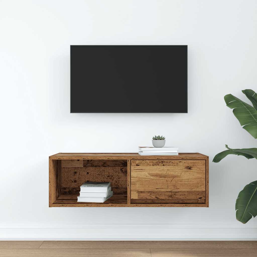 Έπιπλο Τηλεόρασης Παλιό Ξύλο 80x31x25,5 εκ. Επεξεργασμένο Ξύλο